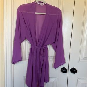 Victoria's Secret Sheer Purple Robe